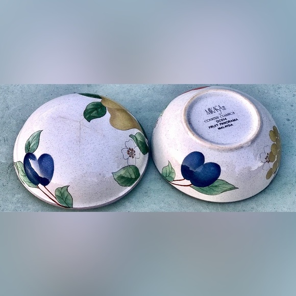 Vintage Retired MIKASA FRUIT PANORAMA Round Lidded Jewelry Trinket Dish - Picture 9 of 9